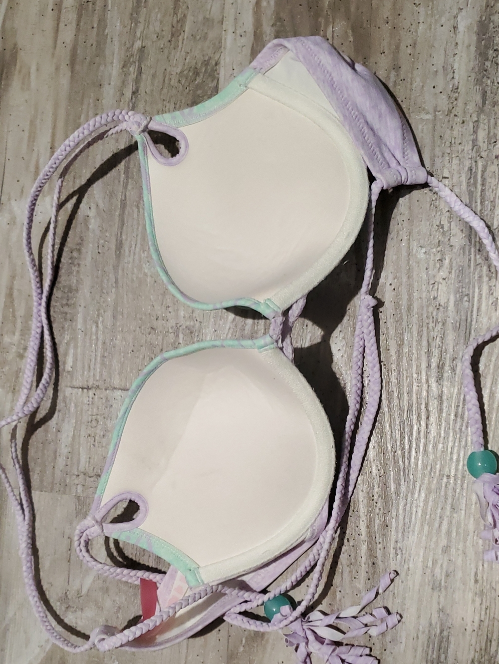 Victoria's Secret Mint Green & Lilac Bikini Top - Picture 5 of 7